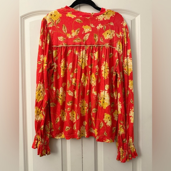Anthropologie BI-NK Stephanie V-Neck Balloon Sleeve Top - Picture 6 of 9